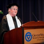 Deanna Morse, Professor of Communications, provides the Convocation Address, "Passion or Patience"